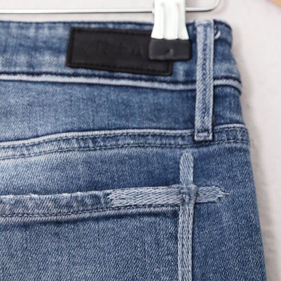 RtA Road To Awe Women's 28 Madrid Skinny Jeans Stretch Frayed Hem Blue Wash $315 - Picture 10 of 14